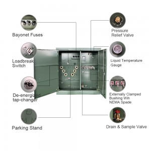 DOE Standard Oil Immersed Transformer 300KVA 500KVA 12470v 13800v 75KVA 167KVA Loop/Radial Feed Transformer3