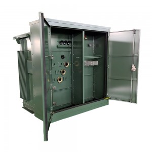 Alta Efikeco Malalta Bruo 500 Kva 4160Y/2400V ĝis 400/230V Trifaza Kuseneto Montita Transformilo