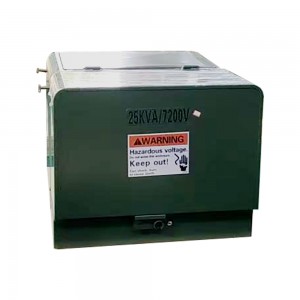 오일 침지 15kva 50kva 25kva 1차 7620V 2차 240/120V 단상 패드 장착 변압기 배전