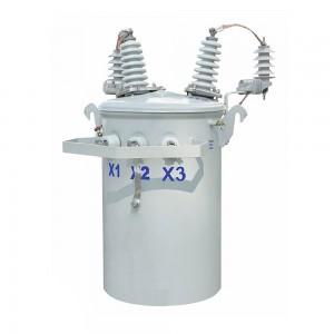 Outdoor Polemount Oil Tpye Distribution Transformer 5kva 10 kva 2400v ერთფაზიანი ბოძზე დამონტაჟებული ტრანსფორმატორი2