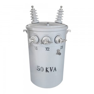 Oil Immersed Transformer Overhead Single Phase Pole Mounted Transformer Power Distribution ၃