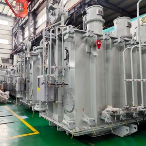 الضغط العالي 6300kva 8000kva 10000kva 110kv ثلاث مراحل تنحي محول الطاقة المملوء بالزيت مع مغير التحميل 4