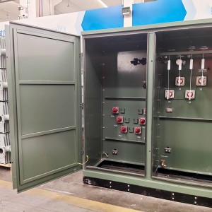 Distribuzione di energia esterna 500kVA 1000kVA 13.8kV 480V 13.2kv Trasformatore trifase montatu in pad7