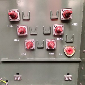 75KVA 13,2KV úti IEEE meðalspennuspennir Þriggja fasa púði festur dreifispennir4