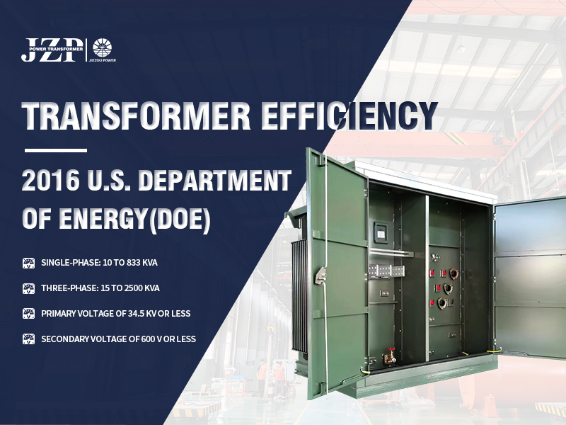 Transformatorefficiëntie-2016 Amerikaanse ministerie van Energie (DOE)