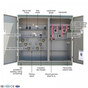 IEEE/CSA STD trefaset padmonteret transformer5