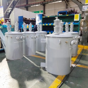 តម្លៃរោងចក្រ 13.2KV ដល់ 440/230v 75 KVA Amorphous alloy Single Phase Pole Mounted Transformer 60HZ7