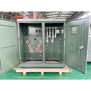 Ansi Standard 1000 Kva Trójfazowy transformator montowany na podkładce 12470 V do 208/120 V z bezpiecznikami bagnetowymi 60 Hz3