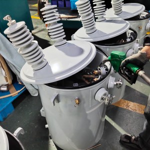 JZP LV Bushing With Eyebolt 12470V to 480/277V 75 kva Polemounted Single Phase Transformer7