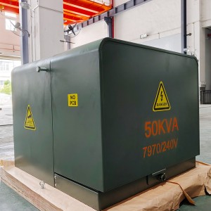 Ulkokäyttöön tarkoitettu korroosionesto 12470Y/7200V - 208/120V 50 kva yksivaiheinen pehmustettu muuntaja7