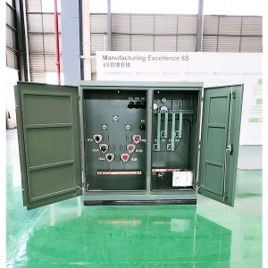 Trasformatore montato su cuscinetto trifase anteriore in tensione con alimentazione radiale Jzp 500kva 27.6kv 600v 347v Trasformatore a bagno d'olio6