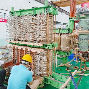 Système de stockage d'énergie Jzp 125kv à 34,5kv 110mva, transformateur de puissance rempli de liquide d'enroulement en cuivre7