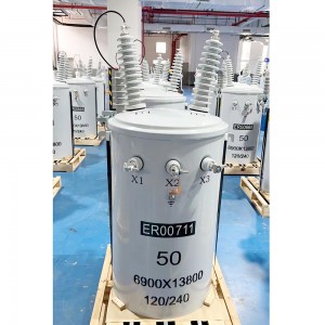 Eficiència Doe 99,11% per a transformador de 50kva muntat en pal 7200v 240/120v 60hz transformador de distribució5