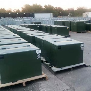 50kva 75kva 100kva 167kva Máy biến áp gắn một pha 13,8 / 13,2kv 230v 50hz / 60hz Máy biến áp điện8