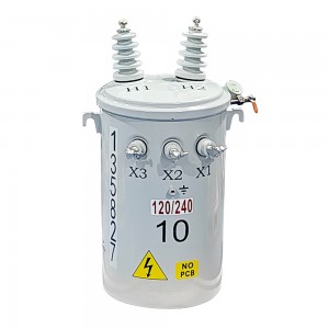 Outdoor Polemount Oil Tpye Distribution Transformer 5kva 10 kva 2400v ერთფაზიანი ბოძზე დამონტაჟებული ტრანსფორმატორი3