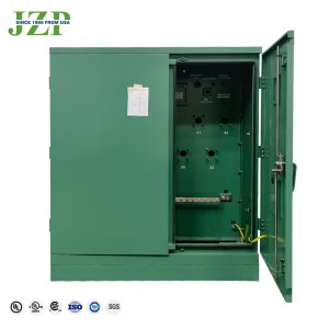 Transformador trifásico montado em almofada padrão IEEE1500 kva24940V a 480/277V DOE2016 transformador Spade de 12 furos