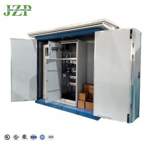 Flamo retardanta 500kva 1250kva 1500kva 20kv 220v Dyn11 Skatolo Tipo Substacio Kompakta Transformilo