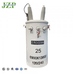 Residential Power Supply 75 kva 100 kva 12470Y/7200v 208/120v Single Phase Pole Mounted Transformer