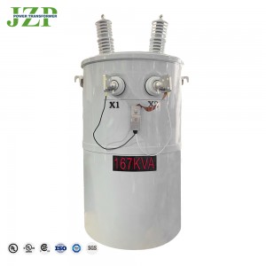 Jzp Konvensional Dua Bushing 4160v Ke 208/120v 15kva Fase Tunggal Polemounted Transformer