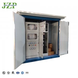 ڊگھي خدمت زندگي 800 kva 1250 kva 15000v 400v سوئچ گيئر موبائل ڪمپيڪٽ سب اسٽيشن سان ليس