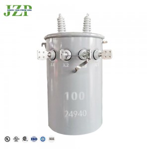 167KVA oil immersed transformer 12470V to 208/120V single phase polemounted transformer 60HZ