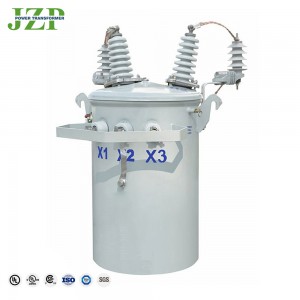 LV Bushing ជាមួយ Eyebolt 12470V ទៅ 480/277V 75 kva Polemounted Single Phase Transformer