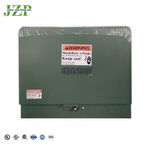 Altkvalita 75kva 100kva 13200V ĝis 416V FR3 Unufaza Kuseneto Montita Transformilo