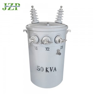 Ukusebenza okuphezulu kunye nokonga amandla i-100 Kva 13200V ukuya kwi-415/240V iSigaba esiSinye sePole eMounted Transformer