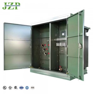 JZP Vloeistofgevulde voetstuktype voor buiten, 2000kva 12470Y/7200V naar 240/120V Dyn1 Driefasige padgemonteerde transformator