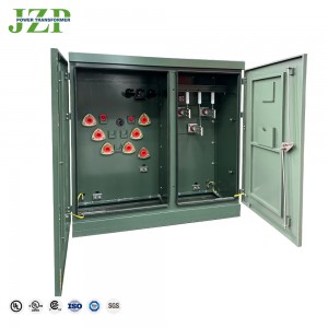 Jzp Andedan kay la Deyò Enstalasyon 1000 Kva 13200v 480/277v Twa Faz Pad Monte Transfòmatè