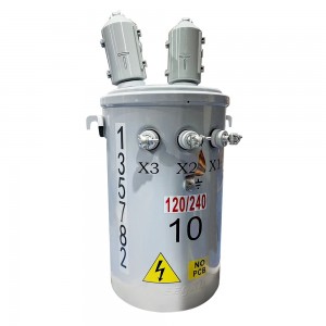 Factory directe suppeditat 50 KVA 75KVA 7620/13290Y ad 240/120V unum Phase polum transformer4 ascendentem