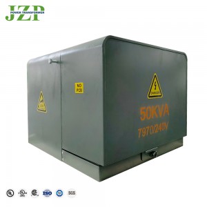 Máy biến áp tần số cao 25 ​​kva 37,5 kva 50 kva 12470v Máy biến áp gắn đệm một pha cách ly dầu