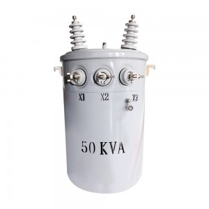 ترانسفورماتور توزیع استاندارد IEEE IEC 25KVA 50KVA 75KVA ترانسفورماتور پایه نصب شده یک فاز 12470v 220v3