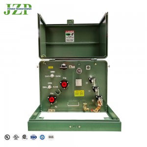 JZP 304L Stainless NEMA Enclosure 37,5 kva 12470Y/7200v ka 480/277v Minyak-kaeusi Pad Gunung Trafo