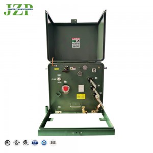 JZP Buklo-Nutraĵo Ses Buŝoj 37.5 KVA 7200/12470V Alta 277V Malalta Unufaza Kuseneto Montita Transformilo