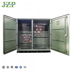 Jzp Ansi/ieee/doe Oil Power Transformer 50kva 75kva 7200v/12470v To 120v/208v եռաֆազ բարձիկ տեղադրված տրանսֆորմատոր