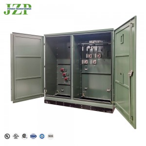 סוג אמריקאי חיצוני 225kva 250kva 7.2kV 12kV/240V 3 Phase Pad רכוב שנאי1